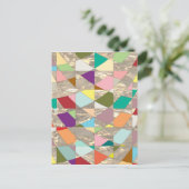 抽象芸術カラー金ゴールド ポストカード (スタンド正面)