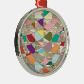 抽象芸術カラー金ゴールド メタルオーナメント (右)