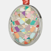 抽象芸術カラー金ゴールド メタルオーナメント (左)