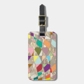 抽象芸術カラー金ゴールド ラゲッジタグ (正面縦)