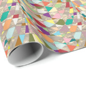 抽象芸術カラー金ゴールド ラッピングペーパー (ロールコーナー)