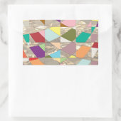 抽象芸術カラー金ゴールド 長方形シール (バッグ)