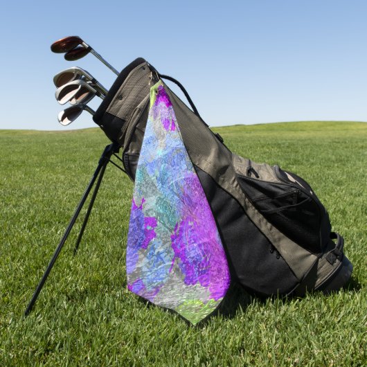 抽象芸術カラー2 ゴルフタオル (グリーン)