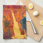 抽象芸術カラー、アート キッチンタオル (四つ折り)