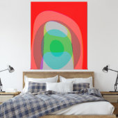 抽象芸術カラー（赤） 210 キャンバスプリント (インサイチュ (寝室))