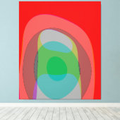 抽象芸術カラー（赤） 210 キャンバスプリント (インサイチュ (ウッドフロア))