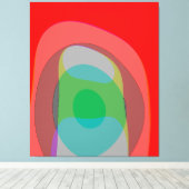 抽象芸術カラー（赤） 210 キャンバスプリント (インサイチュ (ウッドフロア))