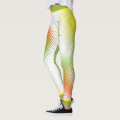 抽象芸術カリブのの色（名前が白） レギンス (左)