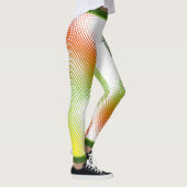 抽象芸術カリブのの色（名前が白） レギンス (右)