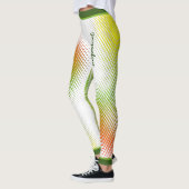 抽象芸術カリブのの色（名前が白） レギンス (左)