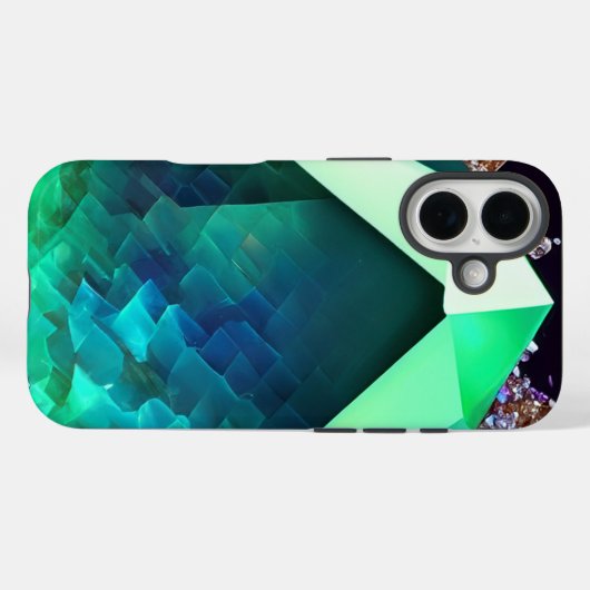 抽象芸術カリブのエメラルドクリスタルブルーウォーターズ Case-Mate iPhoneケース (裏面 (横))