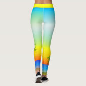 抽象芸術カリブのトロピカルスカイシースケープシーン レギンス (裏面)