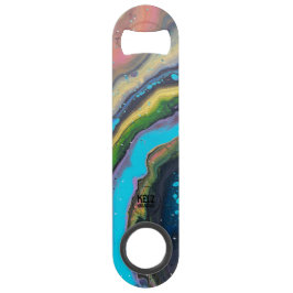 抽象芸術カリブのライムパープルボトルオープナー スピード栓抜き