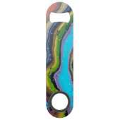 抽象芸術カリブのライムパープルボトルオープナー スピード栓抜き (正面)