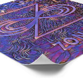 抽象芸術カルナ霊気パープルゾナーシンボル ポスター (角)