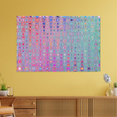 抽象芸術カレイドスコープレトロブーメランウェーブ キャンバスプリント (インサイチュ (リビング))