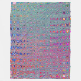 抽象芸術カレイドスコープレトロブーメランウェーブ フリースブランケット