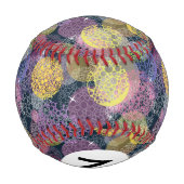 抽象芸術カワイト水玉模様サークル 野球ボール (裏面)