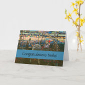 抽象芸術カンディンスキー乗馬カラフル夫婦 カード (黄色い花)