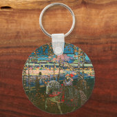 抽象芸術カンディンスキー乗馬カラフル夫婦 キーホルダー (正面)