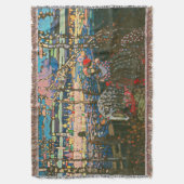 抽象芸術カンディンスキー乗馬カラフル夫婦 スローブランケット (正面縦)