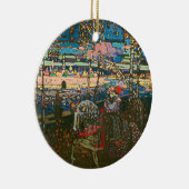 抽象芸術カンディンスキー乗馬カラフル夫婦 セラミックオーナメント (右)