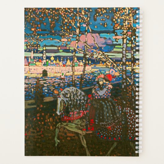 抽象芸術カンディンスキー乗馬カラフル夫婦 プランナー手帳 (裏面)