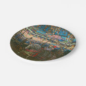 抽象芸術カンディンスキー乗馬カラフル夫婦 ペーパープレート (アングル)