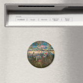 抽象芸術カンディンスキー乗馬カラフル夫婦 マグネット (インサイチュ (食洗機))