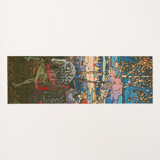 抽象芸術カンディンスキー乗馬カラフル夫婦 ヨガマット (裏面(横))