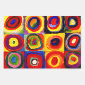 抽象芸術カンディンスキー乗馬カラフル夫婦 ラッピングペーパーシート (正面2)