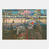 抽象芸術カンディンスキー乗馬カラフル夫婦 ラッピングペーパーシート (正面)