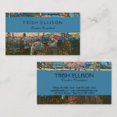 抽象芸術カンディンスキー乗馬カラフル夫婦 名刺 (正面/裏面)