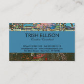 抽象芸術カンディンスキー乗馬カラフル夫婦 名刺 (裏面)