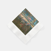 抽象芸術カンディンスキー乗馬カラフル夫婦 縁ありカクテルナプキン (角)