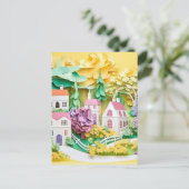 抽象芸術カントリーガーデンの背景 シーズンポストカード (スタンド正面)