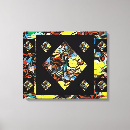 抽象芸術カーネーションアート（夢） - 20 X 16 キャンバスプリント (正面)