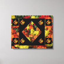 抽象芸術カーネーションキャンバス印刷(20 X 16)