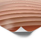 抽象芸術カーブと波 – ミニマリストピーチデコール ポスター (コーナー)