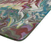 抽象芸術ガラス化粧切断板 カッティングボード (角)