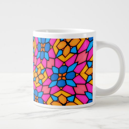 抽象芸術ガラス ジャンボコーヒーマグカップ (右)