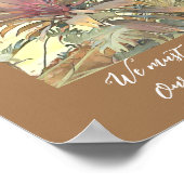 抽象芸術ガーデンインスパイアブッシュの引用文アーストーン ポスター (角)