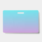 抽象芸術ガーリーピンクのターコイズグラデーションマーメイドの色 バッジ (裏面)