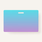 抽象芸術ガーリーピンクのターコイズグラデーションマーメイドの色 バッジ (裏面)