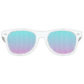 抽象芸術ガーリーピンクのターコイズグラデーションマーメイドの色 レトロサングラス (正面)