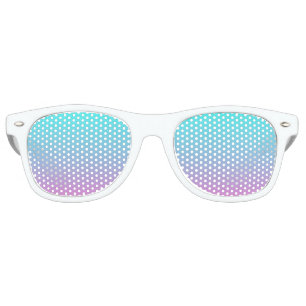 抽象芸術ガーリーピンクのターコイズグラデーションマーメイドの色 レトロサングラス