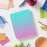 抽象芸術ガーリーピンクのターコイズグラデーションマーメイドの色 iPadスマートカバー<br><div class="desc">抽象芸術ガーリーピンクターコイズグラデーションマーメイド色ファッションアクセサリー。綿菓子カラーファッションアクセサリー。</div>