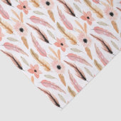 抽象芸術ガーリーピンク花柄の水彩色 薄葉紙 (詳細)