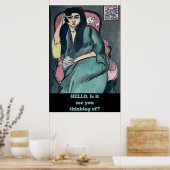 抽象芸術ガールオンセルポスター ポスター (キッチン)