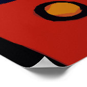 抽象芸術ガール携帯 ポスター (角)